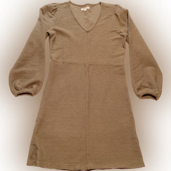 MADEWELL Womens Vintage Dress Sz Small Texture & Thread Crepe Balloon-Sleeve - Picture 1 of 11
